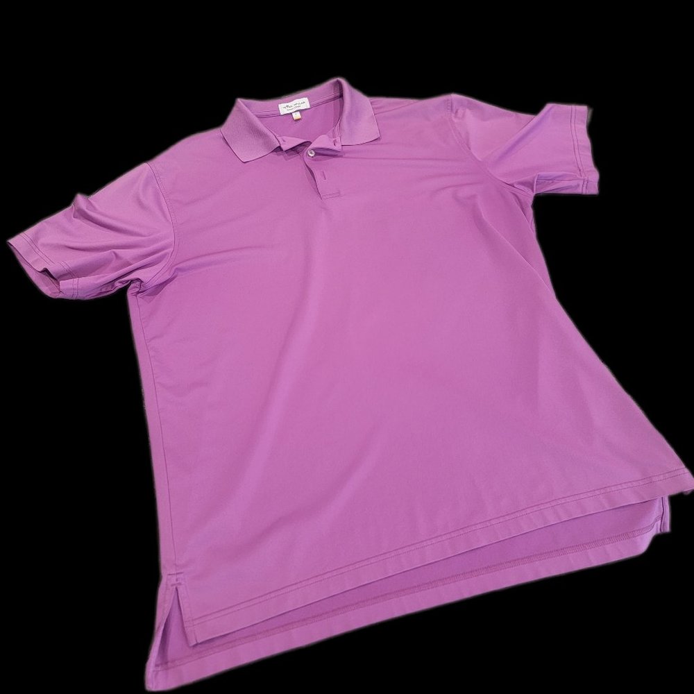 Peter Millar Summer Comfort Purple Polo Shirt Men's Size L